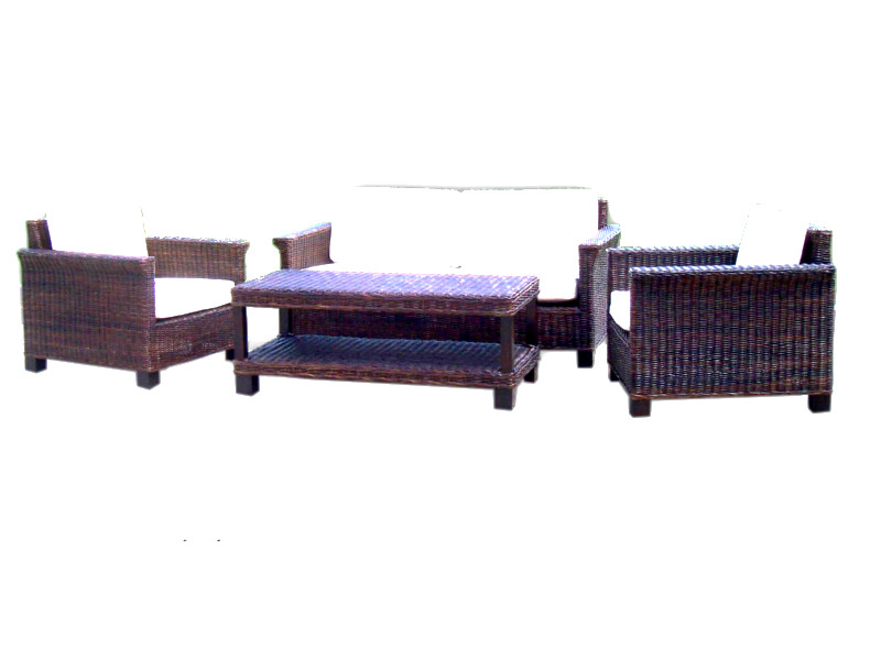 Beverly Croco Woven Living Set With New Table