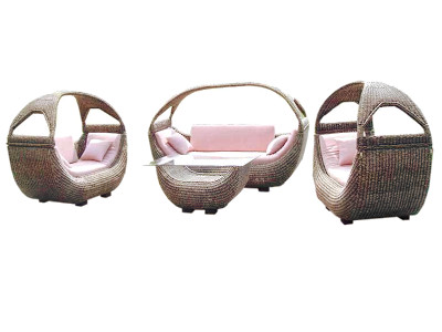 Boat Wicker Daybed Set