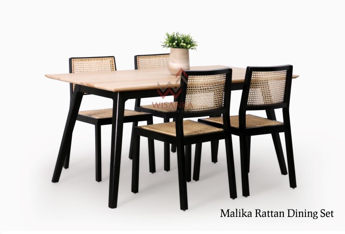 Malika Rattan Dining Set