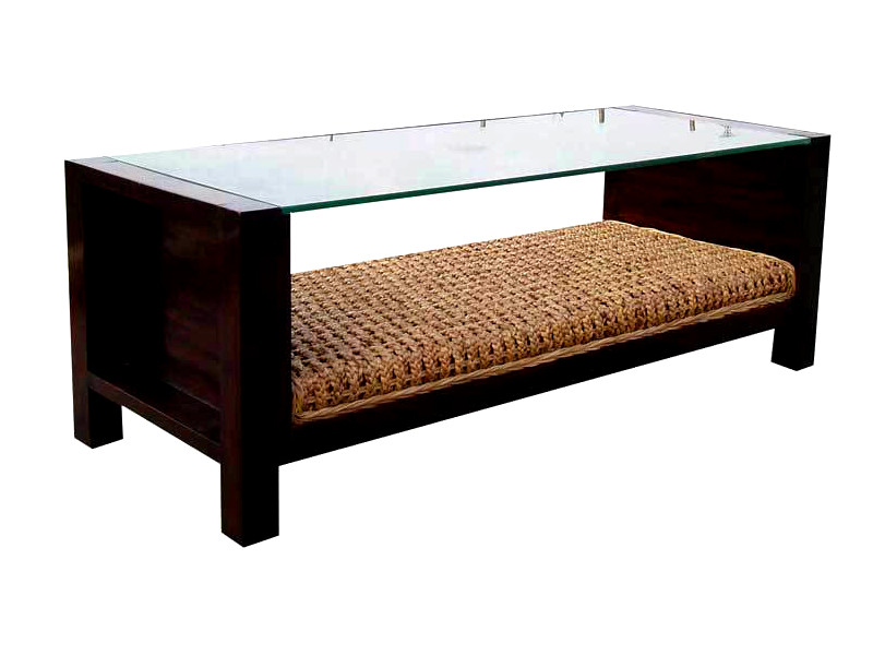 Long Sofa Wicker Table