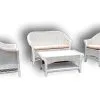 Earnest Rattan Oturma Takımı Beyaz