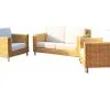 Point Rattan Living Set Natural