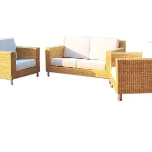 Point Rattan Living Set Natural
