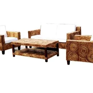 Erlina Rounded Wicker Living Set