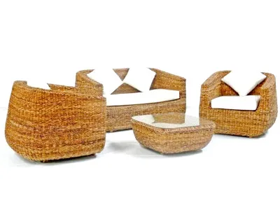 Tutu Wicker Living Set