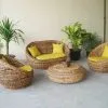 Egg Wicker Living Set