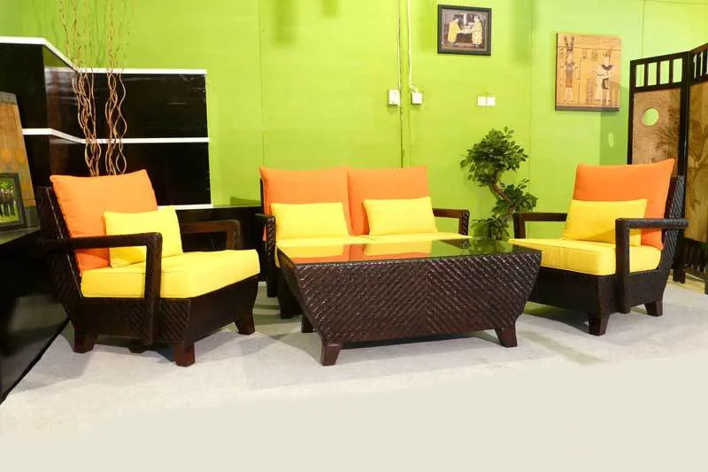 Nero Wicker Living Set