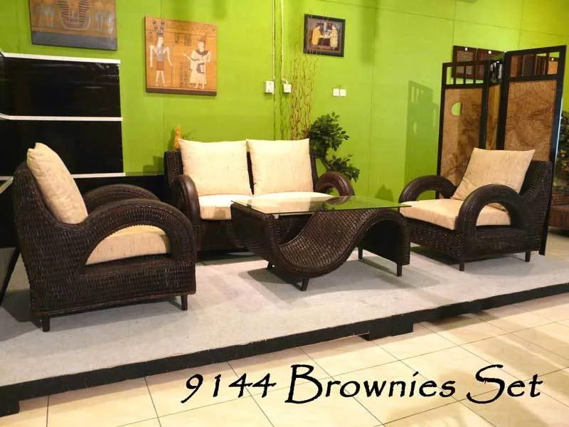 Brownies Rattan Living Set
