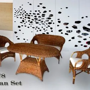 Swan Wicker Living Set