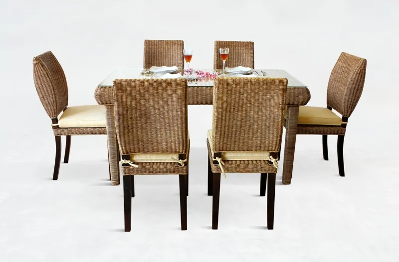 Bean Rattan Dining Set