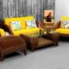Quarter Wicker Living Set