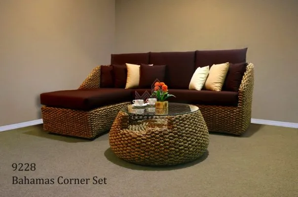 Bahamas Wicker Sofa Corner Set