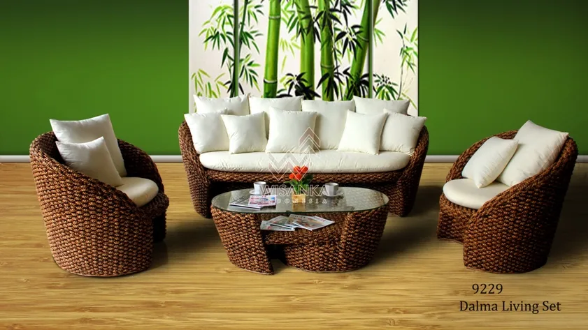 Dalma Rattan Living Set
