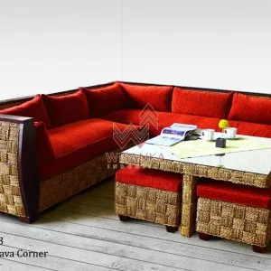 Новый угловой комплект Lova из ротанга