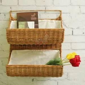 Raka Rattan Magazine Hanging Rack