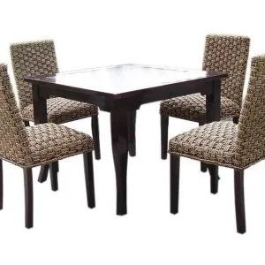 Monica Seagrass Woven Dining Set
