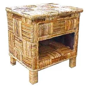 Comodino in rattan Reno