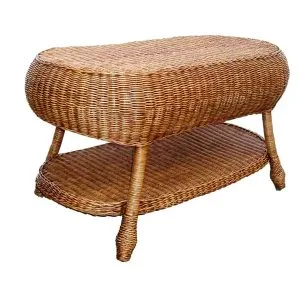Mesa de centro de ratán Nuno