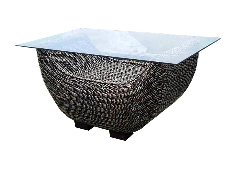 Boot rieten salontafel