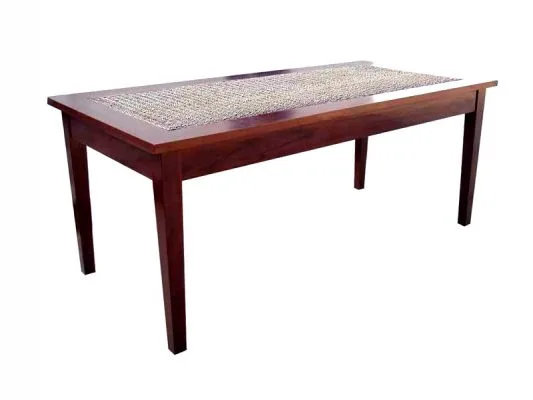 Table de salle à manger en rotin Saffo