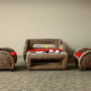 Merry Wicker Living Set