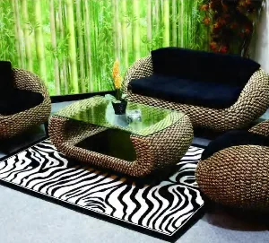Crab Wicker Living Set