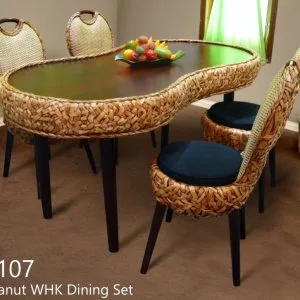 Peanut Rattan Dining Set