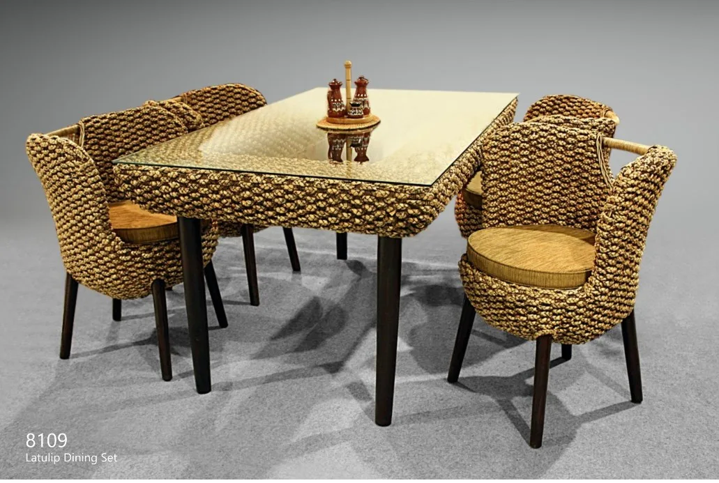 La Tulip Wicker matsalsset