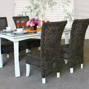 Set da pranzo in rattan del Nilo