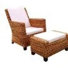 Fratjo Wicker Lazy Chair & Stool