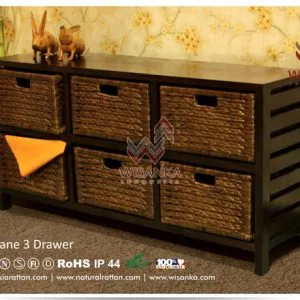 Jane Wicker 6 Drawers