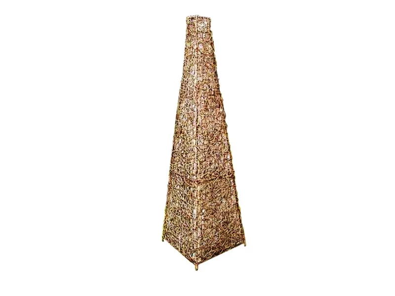 Pyramid Rattan Lamp Stand