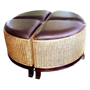 Round Wicker Stool