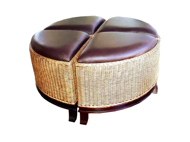 Round Wicker Stool