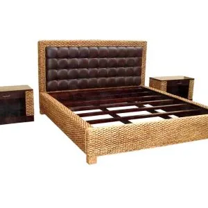 Lava Wicker Bed Set