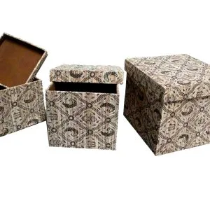Caixa de vime Batik