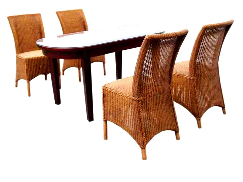 Tobias Rattan Dining Set