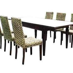 Monica Wicker Dining Set
