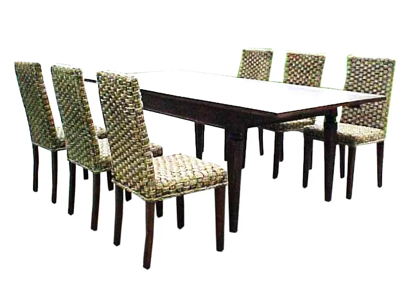 Monica Wicker Dining Set