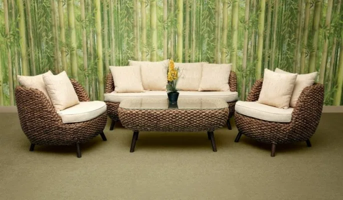 Kevin Wicker Living Set