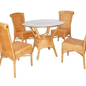 Cora Rattan Dining Set