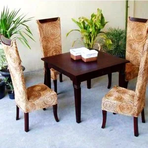 Trivia Round Weave Dining Set