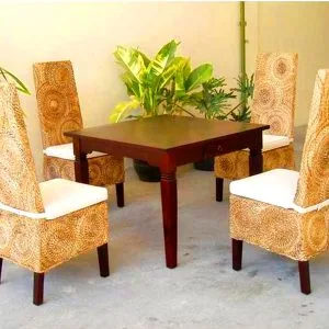 Theresia Wicker Dining Set