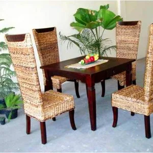 Trivia Abaca Woven Dining Set