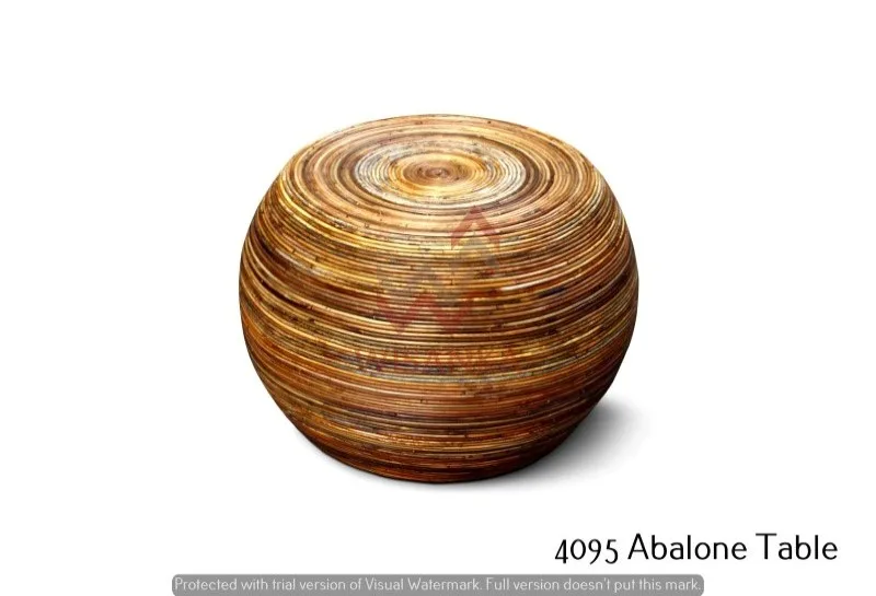 Mesa de ratán de abulón