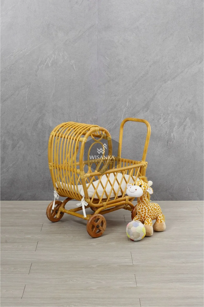 Abby Rattan Doll Pram