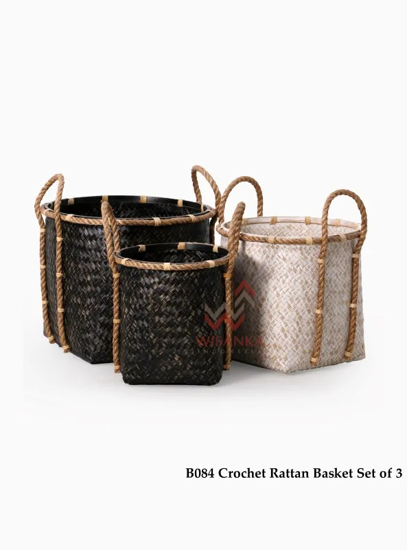Kroşet rattan savat to'plami 3