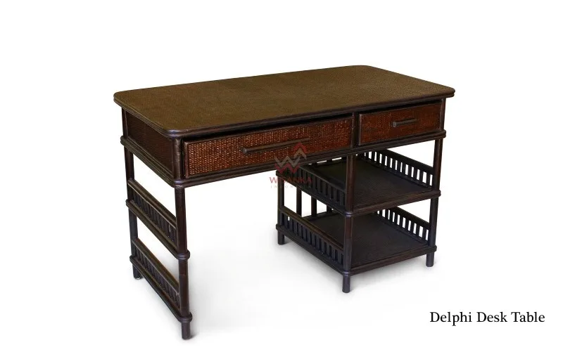 Table de bureau Delphi en rotin
