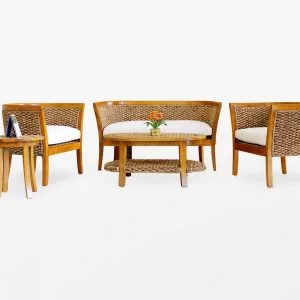مجموعة غرفة المعيشة Wicker من هيلتون
