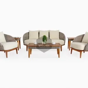 Malvin Rattan Living Set